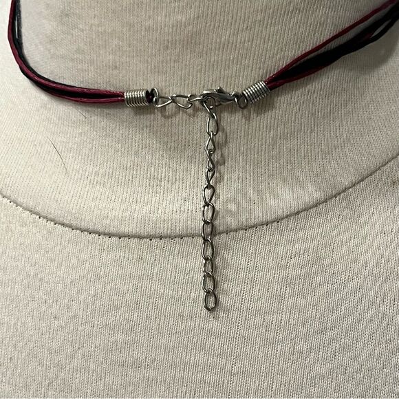 Handmade Red Teardrop Glass Pendant Necklace - Picture 4 of 4